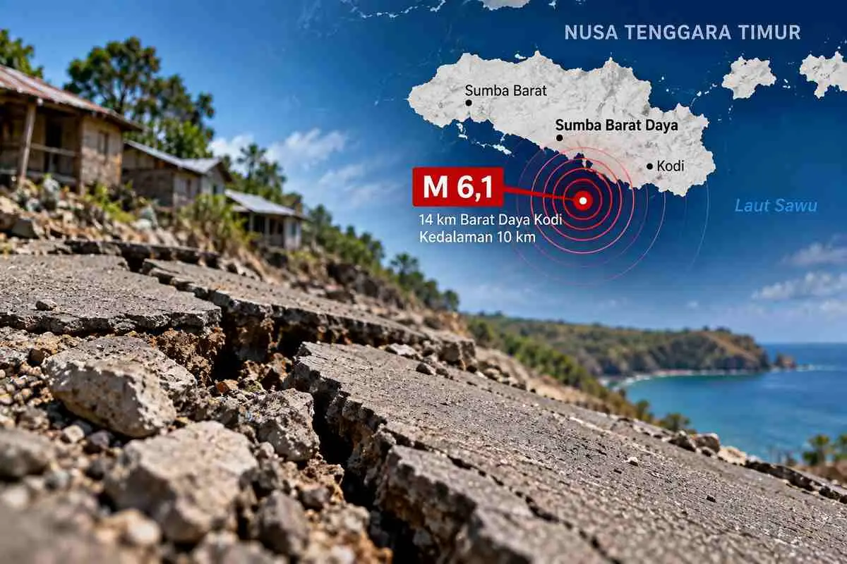 Gempa Bumi Guncang Sumba Barat Daya M 6,1 Hari Ini Tak Berpotensi Tsunami